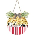 thumbnail image 1 of Coolnut Popcorn Front Door Round, Hanging Welcome Sign, Front Door for Home, Farmhouse, Porch, Wall Hanging, Outdoor Home Decor, 1 of 7
