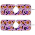 thumbnail image 1 of Coolnut Pumpkin Halloween Sink Splash Guard for Faucet 2 Packs Faucet Absorbent Mats, Boo Purple Cute Faucet Handle Drip Catcher Quickly Drying Mat for Kitchen Counter Bathroom, 23.6"x5.5", 1 of 6