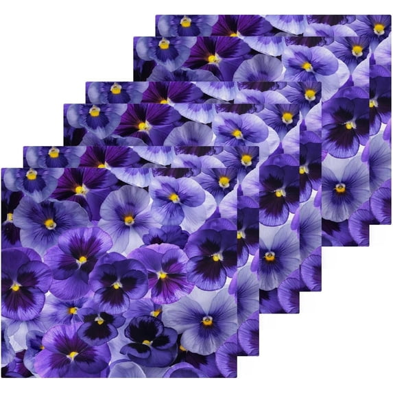 Coolnut Purple Viola Flowers Washcloths, 2 PCS 12 X 12 Inches Cotton Wash Cloths, Highly Absorbent and Soft Face Towels for Bathroom,Gym,Hotel and Spa