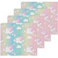 thumbnail image 1 of Coolnut Rainbow Color Unicorn Cloud Washcloths Towels, Highly Absorbent and Soft Cotton Face Cloths, 4 Pack Quick Dry Wash Cloths - 12 X 12 Inches Washcloth Gift, 1 of 7
