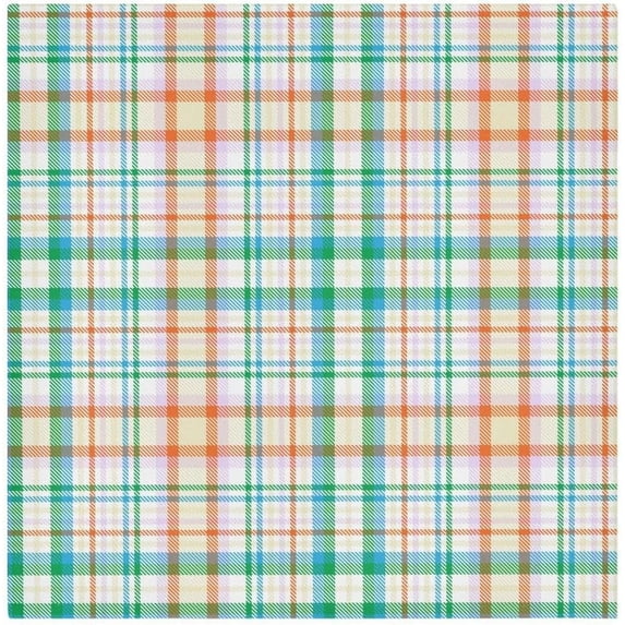 Coolnut Rainbow Plaid Cloth Napkins Set of 6, Durable Printed Washable Table Napkins for Valentines, Weddings, Dinners Parties Home Decor, 20 x 20 Inch Washcloth Gift