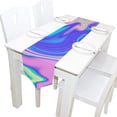 thumbnail image 1 of Coolnut Rectangle Cloth Table Runner, Marbled Holographic Texture Table Cover 13"x70"for Wedding Birthday Holiday, 1 of 5