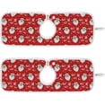 thumbnail image 1 of Coolnut Red Christmas Head Kitchen Sink Splash Guard 2 Packs Faucet Absorbent Mats Hohoho Faucet Handle Drip Catcher Quickly Drying Mat for Kitchen Counter Bathroom, 23.6"x5.5", 1 of 7