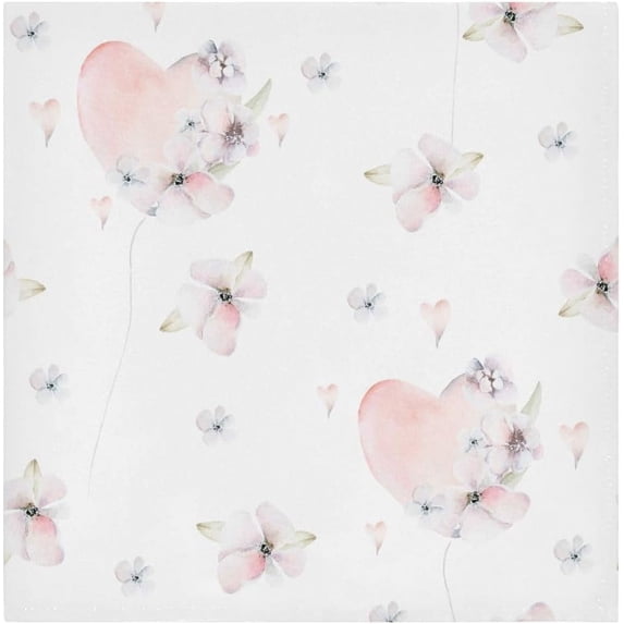 Coolnut Red Loving Heart Cloth Napkins Set of 6, Durable Printed Washable Table Napkins for Valentines, Weddings, Dinners Parties Home Decor, 20 x 20 Inch Washcloth Gift