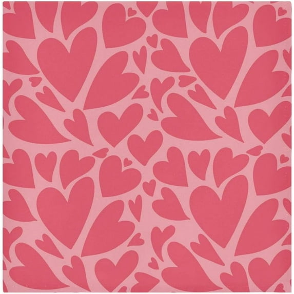 Coolnut Red Loving Heart Cloth Napkins Set of 6, Durable Printed Washable Table Napkins for Valentines, Weddings, Dinners Parties Home Decor, 20 x 20 Inch Washcloth Gift