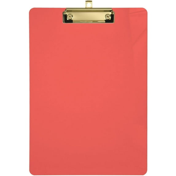 Coolnut Red Solid Color Clipboard, Acrylic Standard A4 Letter Size Clip Board with Low Profile Clip for Office, Classroom, Doctor, Nurse and Teacher Gifts