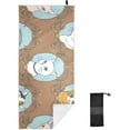 thumbnail image 1 of Coolnut Retro Cats Beach Towel, Fast Drying Extra Large Sand Free Lightweight Beach Towel Blanket for Swimming,Camping,Picnic,Yoga Gym Sports,31"x71", 1 of 6
