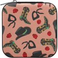 thumbnail image 1 of Coolnut Retro Cowgirl Jewelry Box Portable PU Leather Jewelry Mini Case with Removable Tray Display Earrings Bracelets Rings Necklaces for Women Women Gifts, 1 of 7