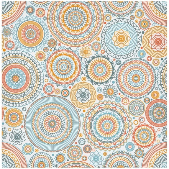 Coolnut Retro and Elegant Bohemia Cloth Napkins Set of 4, Durable Printed Washable Table Napkins for Valentines, Weddings, Dinners Parties Home Decor, 20 x 20 Inch Washcloth Gift