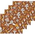 thumbnail image 1 of Coolnut Retro Floral Mushrooms Washcloths Towels, Highly Absorbent and Soft Cotton Face Cloths, 2 Pack Quick Dry Wash Cloths - 12 X 12 Inches Washcloth Gift, 1 of 7