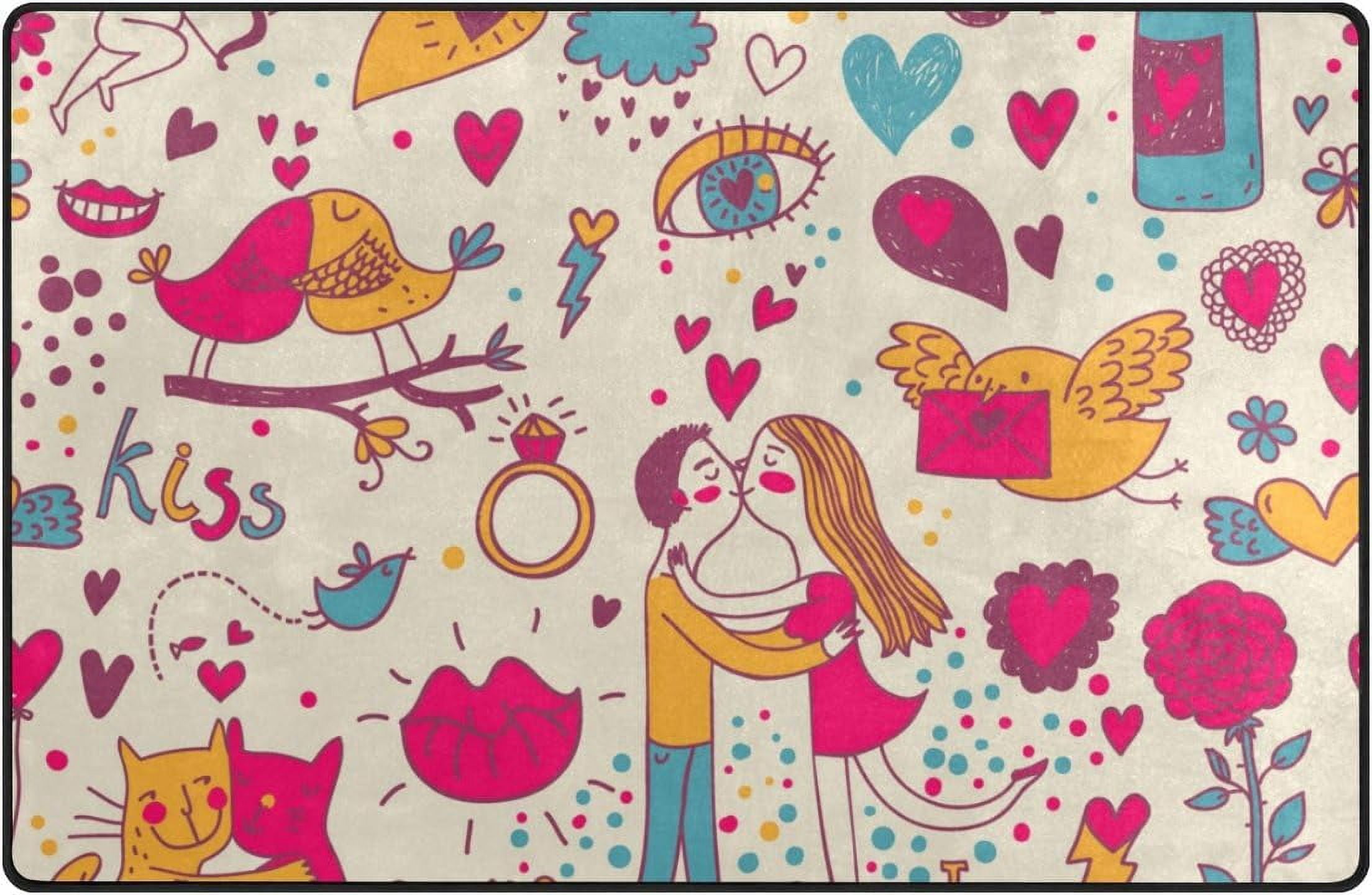 Coolnut Romantic Lovers Area Rug Pad - 31 x 20 inch - 100% Light Weight ...