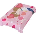 thumbnail image 1 of Coolnut Romantic Valentine's Day Kiss Rectangle Tablecloth,Valentine's Day Mother's Day Kitchen Decoration Dinner Rectangular Table Cover for Party Holiday Hotel BBQ-Machine Washable 60x90In, 1 of 7
