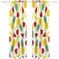 thumbnail image 1 of Coolnut Room Darkening Window Curtains Drapes Bright Summer Fruits Thermal Insulated Grommet Blackout Curtains 84x55 in 2 Panels, 1 of 6