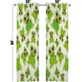 thumbnail image 1 of Coolnut Room Darkening Window Curtains Panels Drapes Green Frog with Big Eyes Thermal Insulated Grommet Blackout Curtains 84x55in 2 Panels, 1 of 4