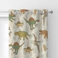 thumbnail image 1 of Coolnut Room Darkening Window Curtains Panels Drapes Retro Dinosaurs Adventure Safari Pattern Thermal Insulated Grommet Blackout Curtains 84x55in 2 Panels, 1 of 4