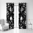 thumbnail image 1 of Coolnut Room Darkening Window Curtains Panels Drapes White Punk Skull Thermal Insulated Grommet Blackout Curtains 84x55in 2 Panels, 1 of 5