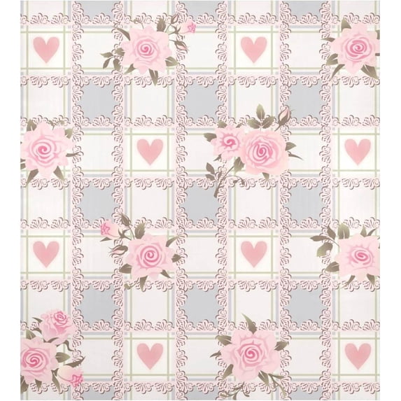 Coolnut Rose Plaid Dishwasher Magnet Cover, Magnetic Refrigerator Panel Decal Wash Machine Front Door Decorative Cover for Home Kitchen Farmhouse Decor, 23"x 26"
