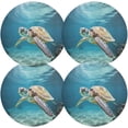 thumbnail image 1 of Coolnut Round Braided Placemats Set of 6,Sea Turtle Washable Dining Table Durable PVC 15 Inch Non-Slip Heat Resistant Place Mats for Table Decor Home Decor, 1 of 7
