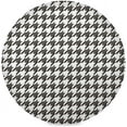 thumbnail image 1 of Coolnut Round Placemats Washable Dining Table Black Houndstooth Plaid Place Mats Polyester Kitchen Table Mats, Set of 6 Home Decor Gifts, 1 of 7