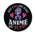 thumbnail image 1 of Coolnut Round Rugs for Living Room, Just A Girl Who Loves Anime An Non-Slip Coral Velvet Long Runner Rugs, Washable Water Absorbent Mat Carpet for Bedroom Kitchen Kids Room, 1 of 6