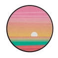 thumbnail image 1 of Coolnut Round Rugs for Living Room, Vector Sunset Tropical Beach I Non-Slip Coral Velvet Long Runner Rugs, Washable Water Absorbent Mat Carpet for Bedroom Kitchen Kids Room, 1 of 6