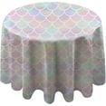 thumbnail image 1 of Coolnut Round Tablecloth Colored Mermaid Scales Modern Table Cover for Home Decoration Washable Table Cloth for Dinner Picnic 60in, 1 of 5