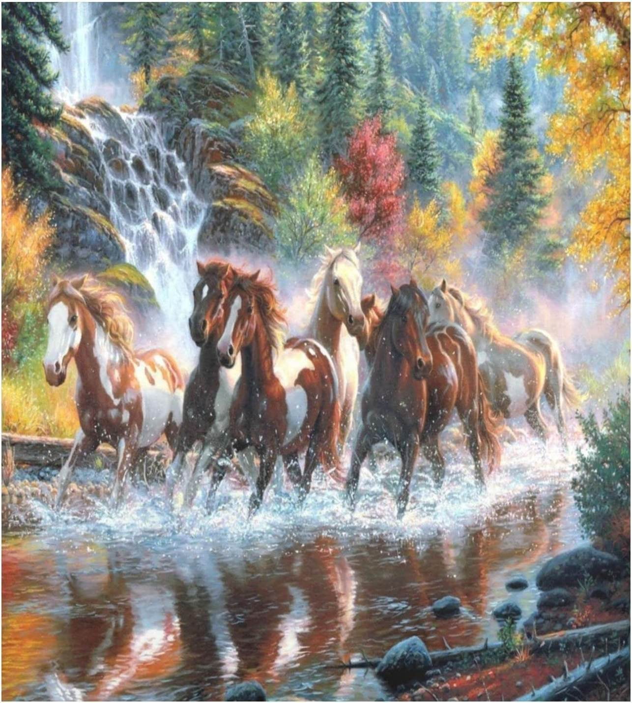 Coolnut Running Horses Dishwasher Cover 23"Wx26"H , Farmhouse