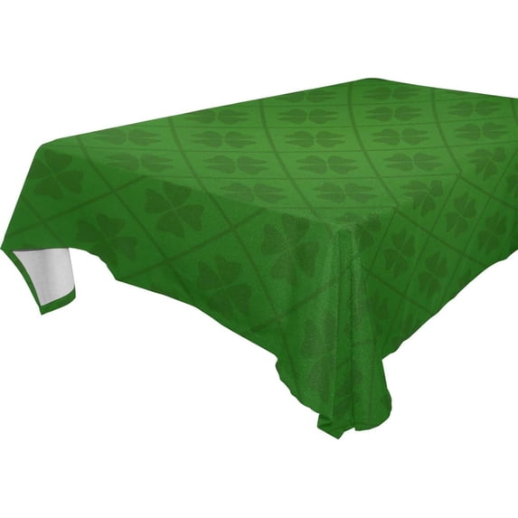 Coolnut Saint Patrick Clover Green Tablecloth Rectangle Colorful Table Cloth Large Square Table Cover for Dining Kitchen Party 54"x54" Decor Gift