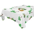 thumbnail image 1 of Coolnut Saint Patrick Clover Green Tablecloth Rectangle Colorful Table Cloth Large Square Table Cover for Dining Kitchen Party 54"x54" Decor Gift, 1 of 7