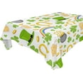 thumbnail image 1 of Coolnut Saint Patrick Clovers Rainbow Tablecloth Rectangle Colorful Table Cloth Large Square Table Cover for Dining Kitchen Party 60"x90" Decor Gift, 1 of 7