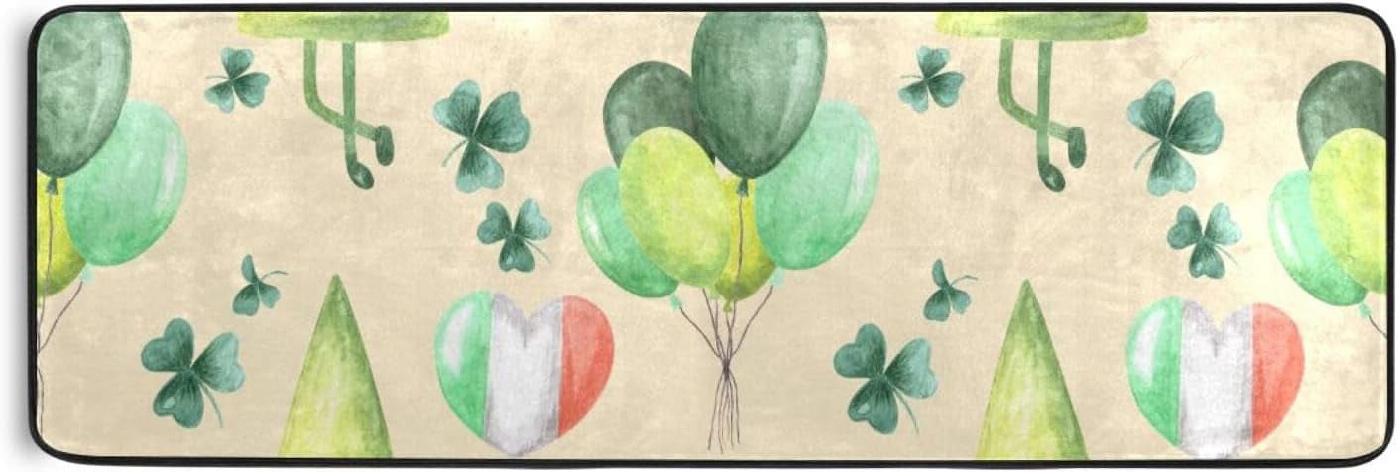 Coolnut Saint Patrick Day Area Rug - 2' x 6' Washable Runner Rugs with ...