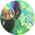thumbnail image 1 of Coolnut Saint Patrick's Green Pot Gold Coins Round PVC Placemats 4 PCS, Non-Slip Heat Resistant Table Mat Kitchen Dining Table Plate Mat, 15.4inch43 Home Decor Gifts, 1 of 7