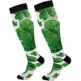 thumbnail image 1 of Coolnut Saint Patricks Green Shamrock Compression Socks for Women&Men Circulation-Best Support for Nurses, Running, Athletic-1 Pairs Gift, 1 of 7
