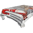 thumbnail image 1 of Coolnut Santa in A Sleigh Rectangle Tablecloth Waterproof Polyester Table Clothative Stain Resistant & Wrinkle Resistant Washable Table Cover for Dining Table/Party/Camping 60x60 Inch Decor Gift, 1 of 7
