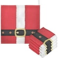 thumbnail image 1 of Coolnut Santa Claus Belt Coat Baby Muslin Washcloths Face Towel, 3 PCS Red Christmas Burp Cloths Cotton Wipes Infant Wash Cloth for Newborn Boys Girls 12x12 inches, 1 of 6