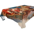 thumbnail image 1 of Coolnut Santa Claus Rectangle Tablecloth Waterproof Polyester Table Clothative Stain Resistant & Wrinkle Resistant Washable Table Cover for Dining Table/Party/Camping 60x60 Inch Decor Gift, 1 of 7
