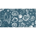 thumbnail image 1 of Coolnut Sea Shells Pattern Bathroom Rugs Bath Mat 39 x 20 Inch Non-Slip Extra Soft and Absorbent Shaggy Bath Carpet for Tub, Shower, Bathroom Home Decor, 1 of 7