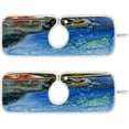 thumbnail image 1 of Coolnut Sea Turtle Beach Sink Splash Guard for Faucet 2 Packs Faucet Absorbent Mats, Wave Palm Trees Faucet Handle Drip Catcher Quickly Drying Mat for Kitchen Counter Bathroom RV, 23.6"x5.5", 1 of 7