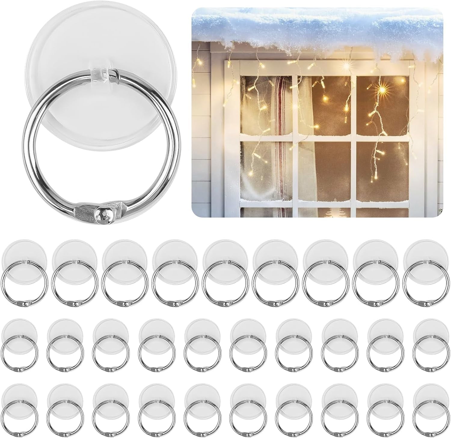 Coolnut Self-Adhesive Ceiling Hooks for Hanging, 60 Pcs Self Adhesive ...