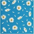 thumbnail image 1 of Coolnut Set of 1 Beautiful White Daisy Chamomile Flowers Satin Napkin Square 20 Inches Table Napkins Soft Smooth Decorative Napkins for Wedding Banquet Party Decoration, 1 of 6