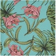 thumbnail image 1 of Coolnut Set of 1 Tropical Flowers Leavies Satin Napkin Square 20 Inches Table Napkins Soft Smooth Decorative Napkins for Wedding Banquet Party Decoration, 1 of 6