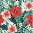 thumbnail image 1 of Coolnut Set of 1 Tropical Floral Satin Napkin Square 20 Inches Table Napkins Soft Smooth Decorative Napkins for Wedding Banquet Party Decoration, 1 of 6