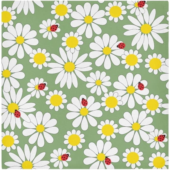 Coolnut Set of 4 Seamless Pattern Satin Napkin Square 20 Inches Table Napkins Soft Smooth Decorative Napkins for Wedding Banquet Party Decoration