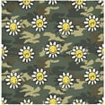 thumbnail image 1 of Coolnut Set of 6 Daisy Camo Satin Napkin Square 20 Inches Table Napkins Soft Smooth Decorative Napkins for Wedding Banquet Party Decoration, 1 of 6