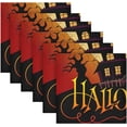thumbnail image 1 of Coolnut Set of 6 Halloween Castle Bats Napkins Cloth Napkins 20"x20", Washable Polyester Dinner Napkins for Parties, Wedding, Restaurant, 1 of 6