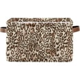 thumbnail image 1 of Coolnut Sexy Leopard Print Foldable Canvas Storage Bin, Sturdy Fabric Storage Basket with Handles, Storage Cube Box for Organizing Shelf Nursery Toy Closet 1PCS#1457 Home Decor, 1 of 7