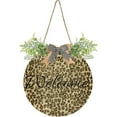 thumbnail image 1 of Coolnut Sexy Leopard Print Welcome Sign for Front Door, Round Sign Hanging Welcome Sign Welcome Wreath for Farmhouse Porch Door Home Decor, 1 of 7