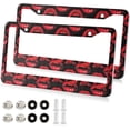 thumbnail image 1 of Coolnut Sexy Red Lips License Plate Frames 2 Packs,License Plate Covers,Universal Aluminum Tag Frame for Front and Rear Car Tags123 Home Decor, 1 of 6