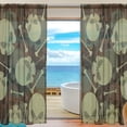 thumbnail image 1 of Coolnut Shadow of Skulls W55 x L78 In Sheer Gauze Door Window Curtain Panels Drapes for Living Room Bedroom Kids Room Decoration Window Treatment 2 Panels, 1 of 4