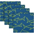 thumbnail image 1 of Coolnut Shark Cloth Napkins Set of 1, Reusable Washable Polyester Dinner Table Napkins for Family, Weddings, Parties, Home Decor, 20 x 20 Inch Washcloth Gift, 1 of 7